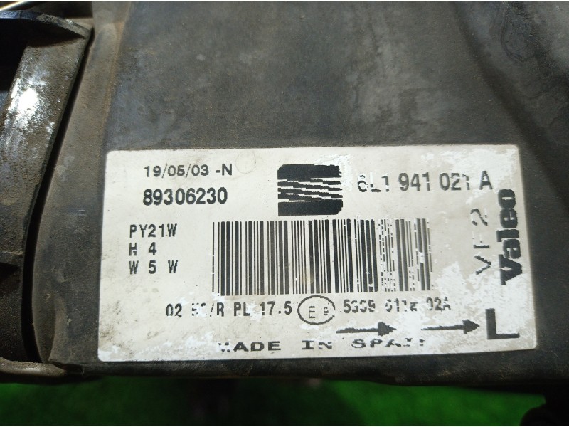 Recambio de faro izquierdo para seat ibiza (6l1) 1.4 16v referencia OEM IAM 89306230 89306230 5307530804
