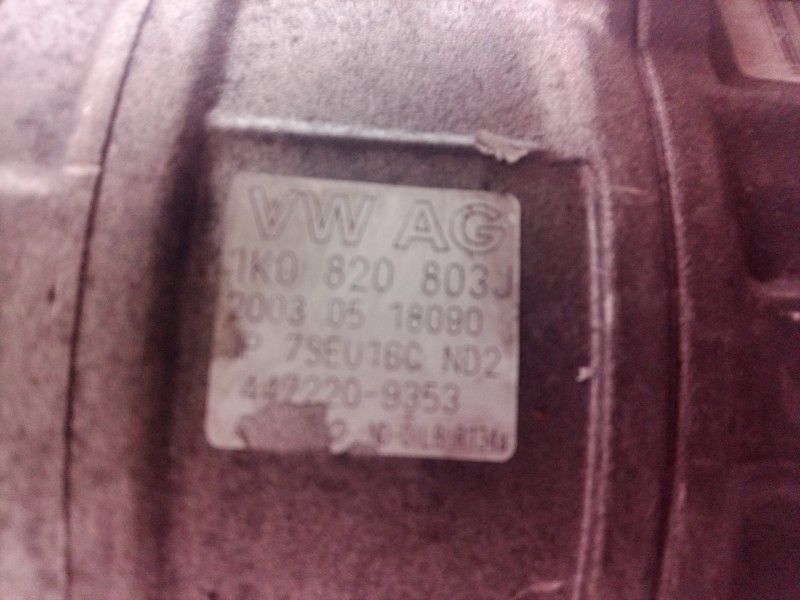 Recambio de compresor aire acondicionado para audi a3 (8p) 1.9 tdi ambiente referencia OEM IAM 1K0820803J 1K0820803 4472209353