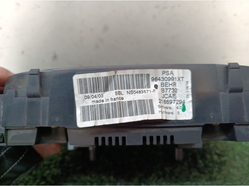 Recambio de mando calefaccion / aire acondicionado para peugeot 307 (s1) xr referencia OEM IAM 96430991XT 96430991XT 216697294