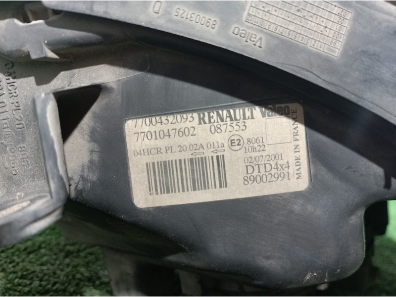 Recambio de faro derecho para renault scenic rx4 (ja0) 1.9 dci referencia OEM IAM 7700432093 89002991 087553