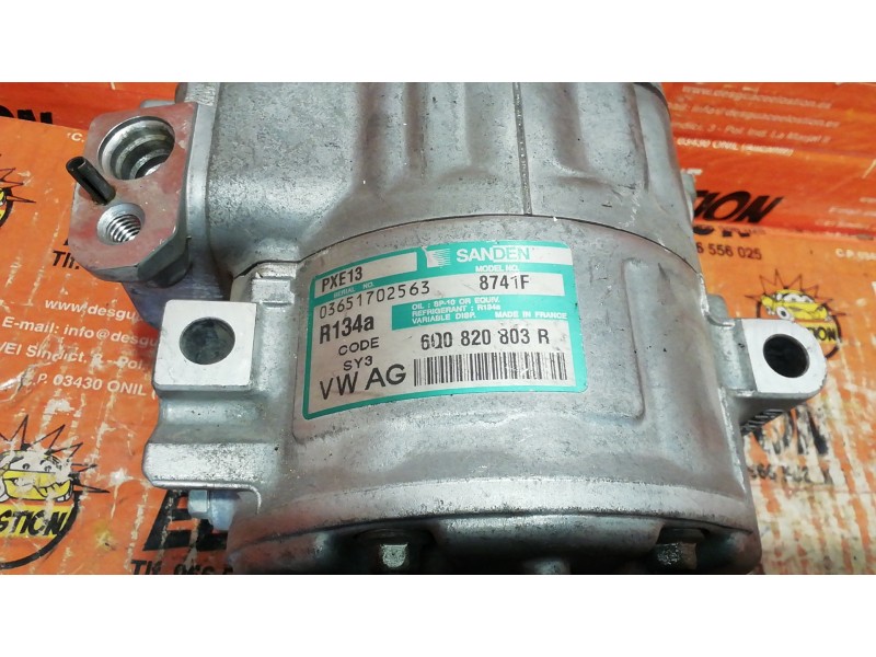 Recambio de compresor aire acondicionado para volkswagen polo (9n1) highline referencia OEM IAM 6Q0820803R 6Q0820803R 6Q0820803R