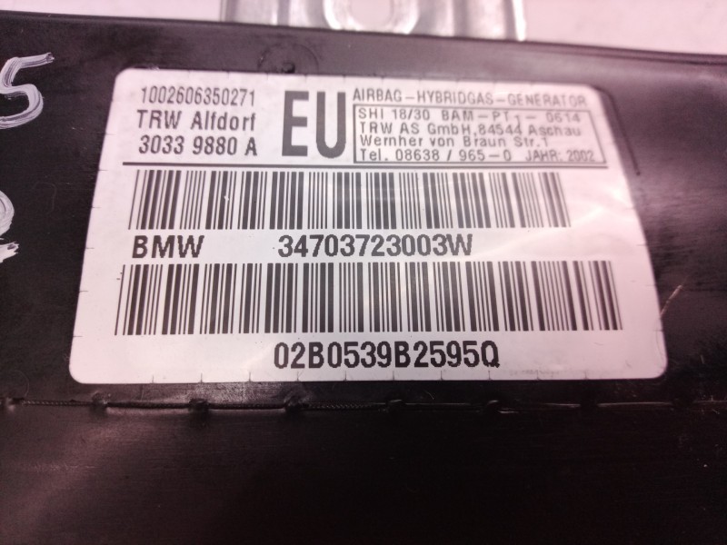 Recambio de airbag lateral derecho para ford fiesta (cbk) ambiente referencia OEM IAM 34703723003W 34703723003 34703723003