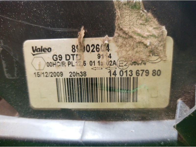 Recambio de faro derecho para citroën jumpy hdi 120 atlante combi referencia OEM IAM 1401367980 1401367980 1401367980