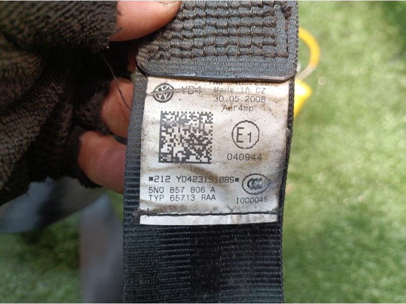 Recambio de cinturon seguridad trasero derecho para volkswagen tiguan (5n1) 2.0 tdi referencia OEM IAM 5N0857806A 5N0857806A 340