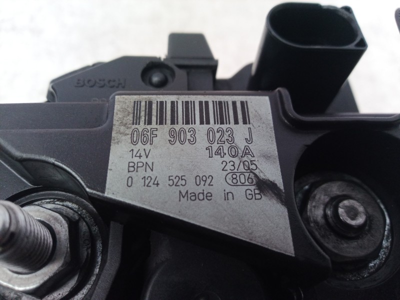 Recambio de alternador para audi a4 berlina (8e) 2.0 tdi 16v (103kw) referencia OEM IAM 06F903023J 06F903023J 06F903023