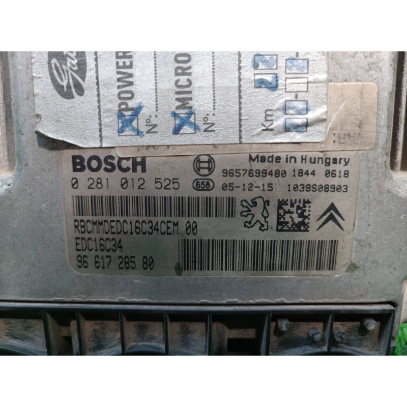 Recambio de centralita motor uce para peugeot 206 berlina 1.4 hdi referencia OEM IAM 9661728580 9661728580 0281012525