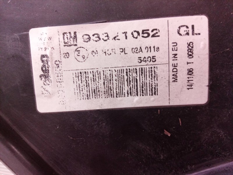 Recambio de faro izquierdo para opel meriva cosmo referencia OEM IAM 93321052 93321052 93321052