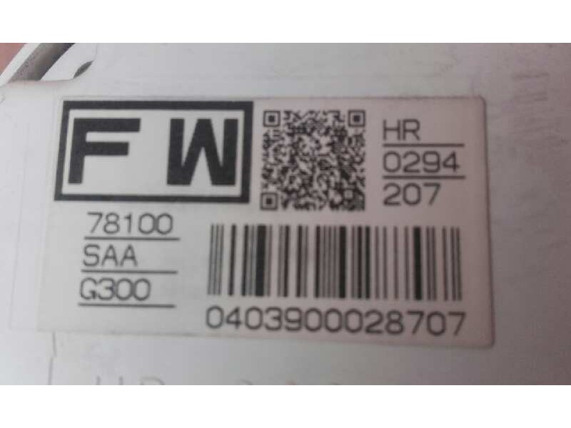 Recambio de cuadro instrumentos para honda jazz (gd1/5) 1.4 ls referencia OEM IAM 78100SAAG300  78100SAAG300