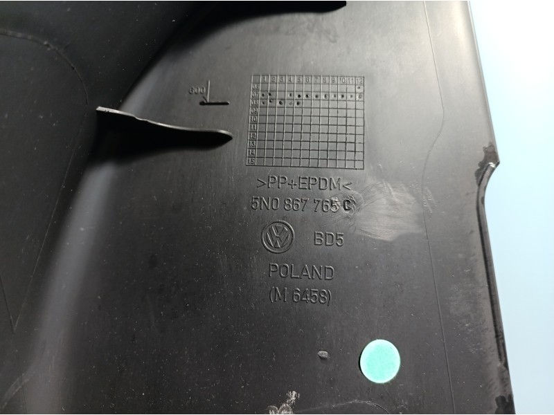 Recambio de airbag lateral trasero izquierdo para volkswagen tiguan (5n1) 2.0 tdi referencia OEM IAM 5N0867765C 5N0867765C 30367