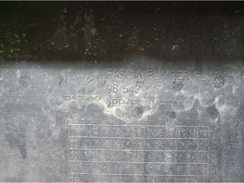 Recambio de paragolpes trasero para daewoo kalos 1.4 cat referencia OEM IAM 96543017 96543017 96543017