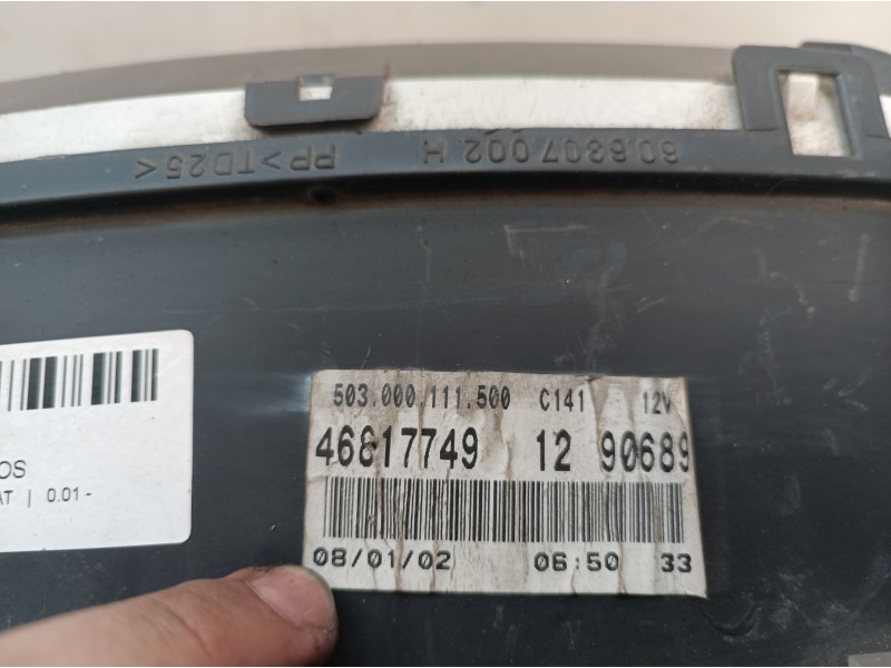 Recambio de cuadro instrumentos para fiat doblo (119) 1.9 diesel cat referencia OEM IAM 46817749 46817749 1290689