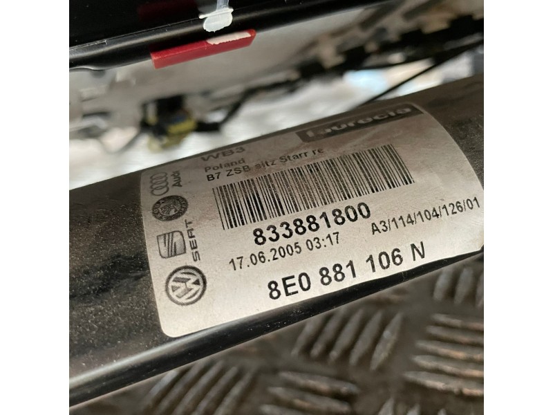 Recambio de juego asientos completo para audi a4 berlina (8e) 2.0 tdi 16v (103kw) referencia OEM IAM 8E0881106N 8E0881106N 8E088