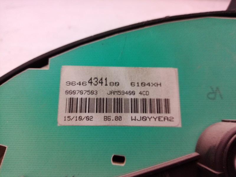 Recambio de cuadro instrumentos para citroën berlingo 2.0 hdi collection familiar referencia OEM IAM 9646434100 9646434100 00070