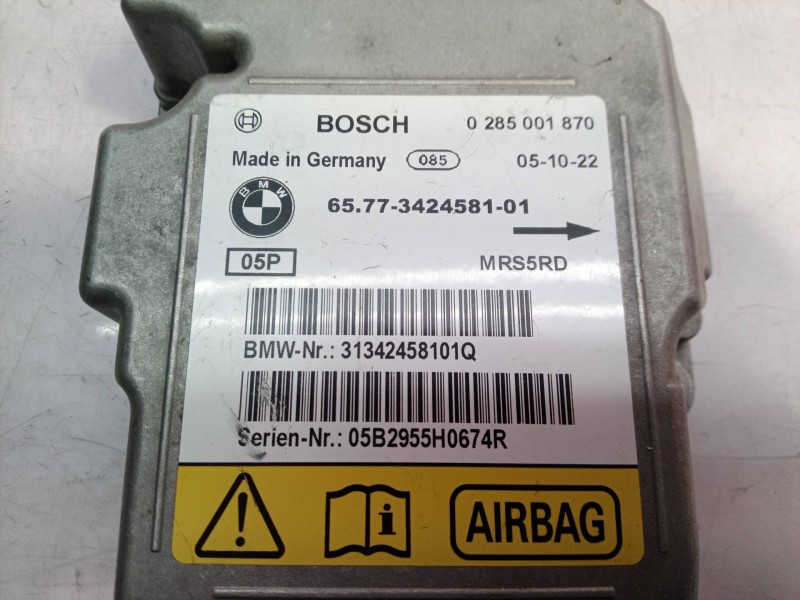 Recambio de centralita airbag para bmw x3 (e83) 2.0 16v diesel cat referencia OEM IAM 0285001870 0285001870 31342458101