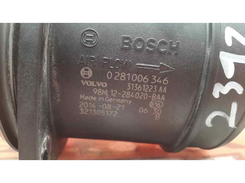 Recambio de caudalimetro para volvo xc60 r-design awd referencia OEM IAM 0281006346 98HL12284020 0281006346