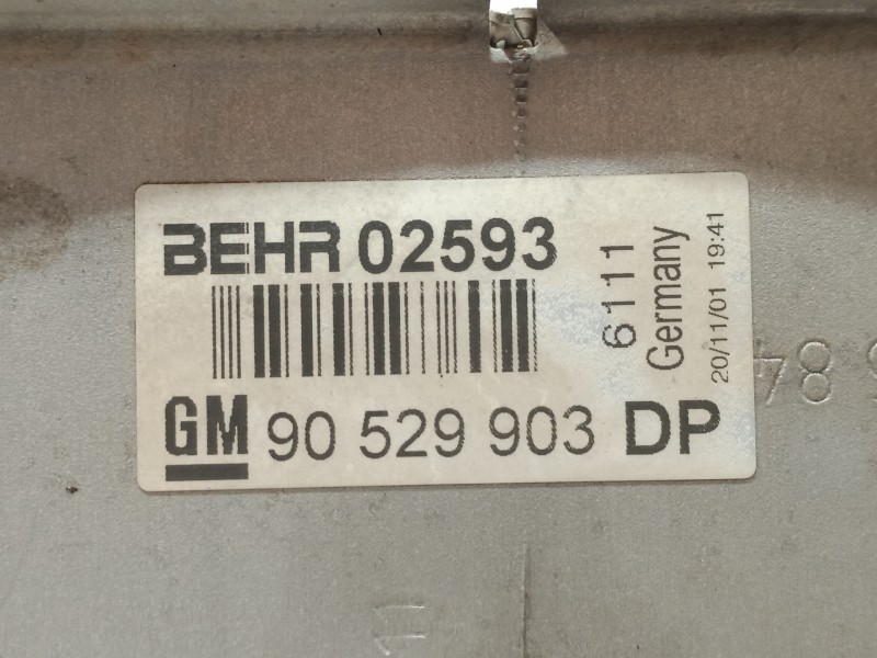 Recambio de intercooler para opel omega b elegance berlina referencia OEM IAM 90529903 90529903 90529903