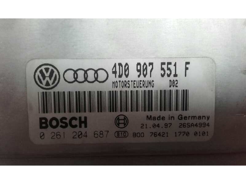 Recambio de centralita motor uce para audi a6 berlina (4b2) 2.8 referencia OEM IAM 4D0907551F 0261204687 
