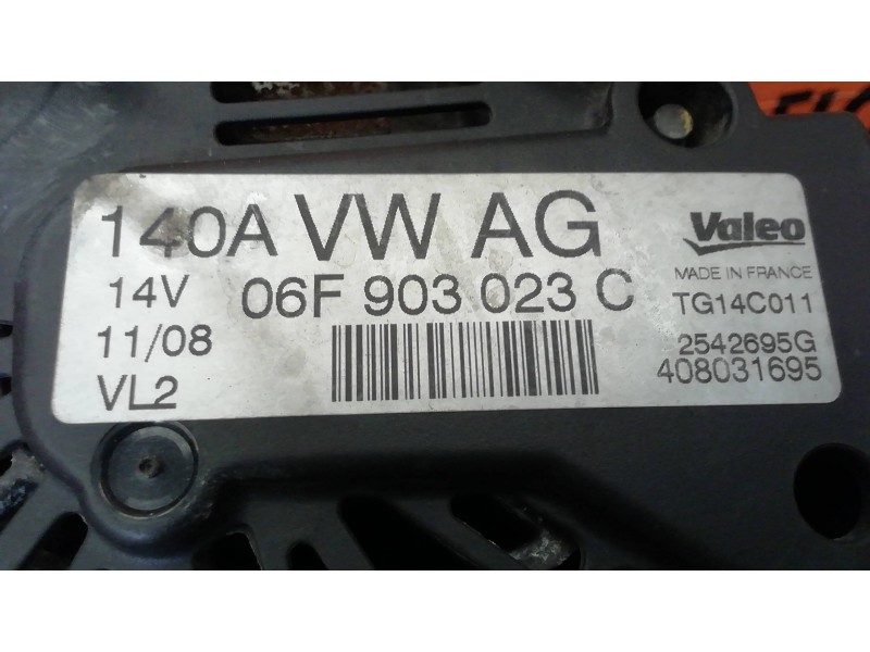 Recambio de alternador para seat altea (5p1) reference referencia OEM IAM 06F903023C 408031695 2542695G