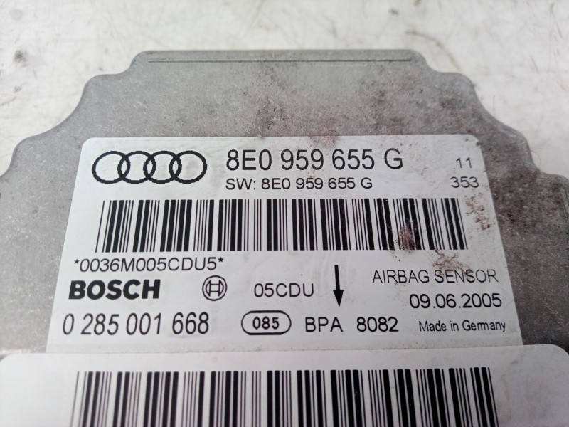Recambio de centralita airbag para audi a4 berlina (8e) 2.0 tdi 16v (103kw) referencia OEM IAM 8E0959655G 8E0959655G 8E0959655