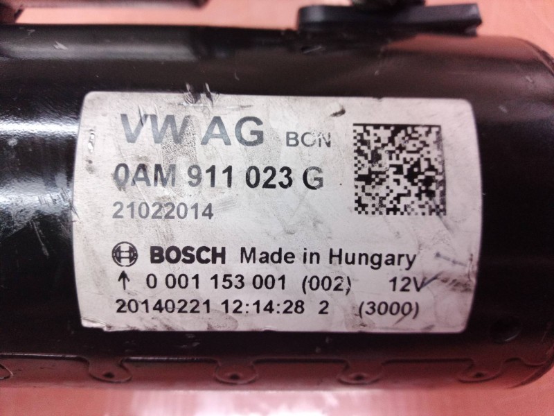 Recambio de motor arranque para volkswagen touran (1t3) referencia OEM IAM 0AM911023G 0001153001 0001153001