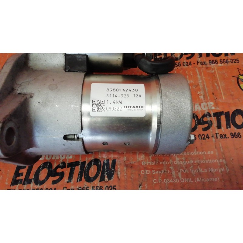 Recambio de motor arranque para opel astra h ber. 1.7 16v cdti referencia OEM IAM 8980147430 S114925 