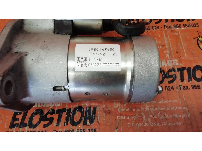 Recambio de motor arranque para opel astra h ber. 1.7 16v cdti referencia OEM IAM 8980147430 S114925 