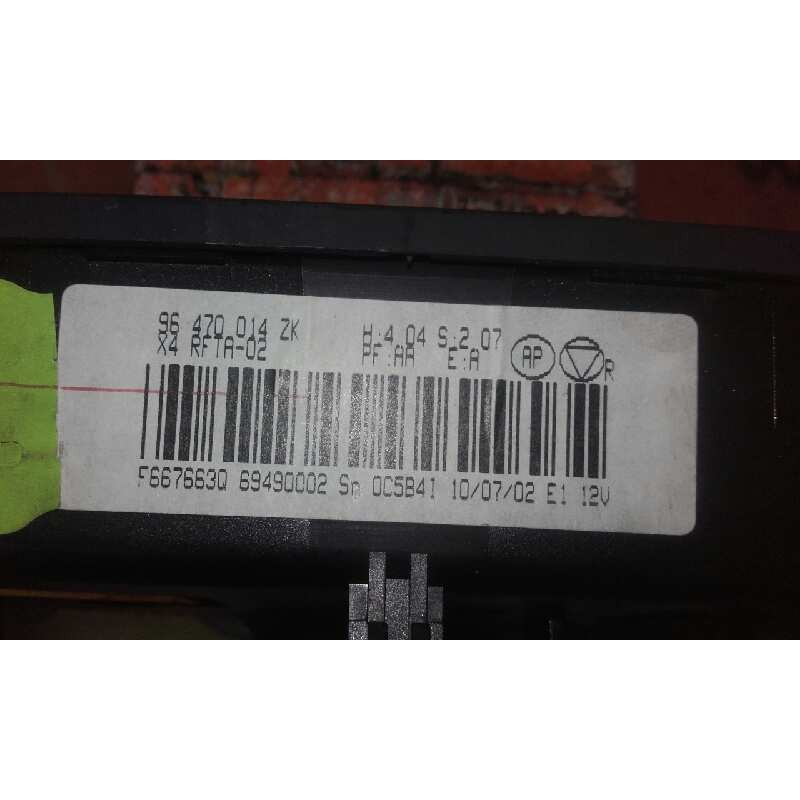 Recambio de mando climatizador para citroën c5 berlina 2.0 hdi referencia OEM IAM 96470014ZK 96470014ZK 96470014ZK