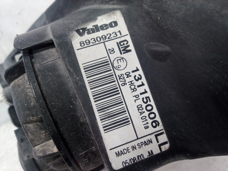 Recambio de faro izquierdo para opel corsa c sri referencia OEM IAM 89309231 89309231 89309231
