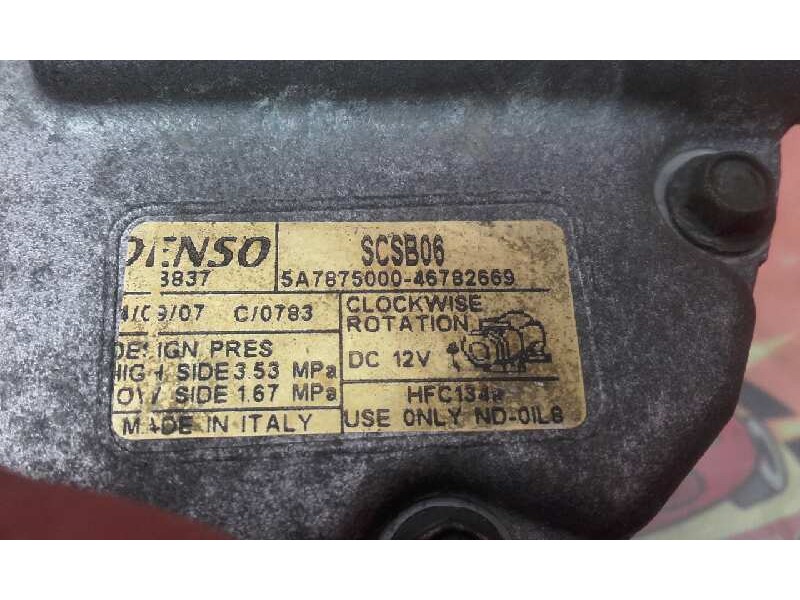 Recambio de compresor aire acondicionado para fiat panda (169) 1.2 8v alessi referencia OEM IAM 5A7875000 46782669 