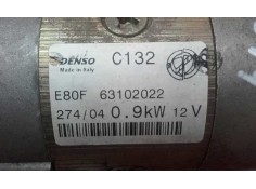 Recambio de motor arranque para fiat panda (169) 1.2 8v alessi referencia OEM IAM E80F63102022 2740409KW E80F63102022 2