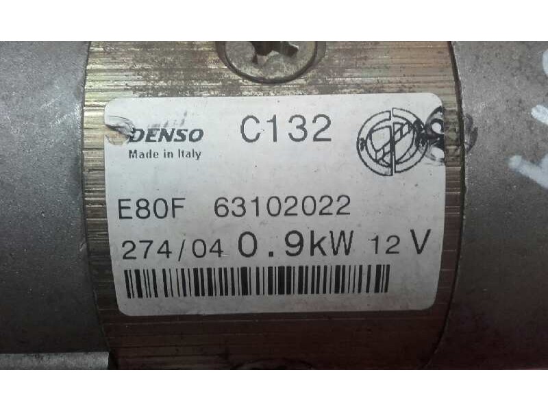 Recambio de motor arranque para fiat panda (169) 1.2 8v alessi referencia OEM IAM E80F63102022 2740409KW E80F63102022