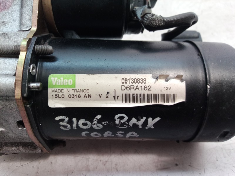 Recambio de motor arranque para opel corsa c sri referencia OEM IAM 09130838 09130838 09130838