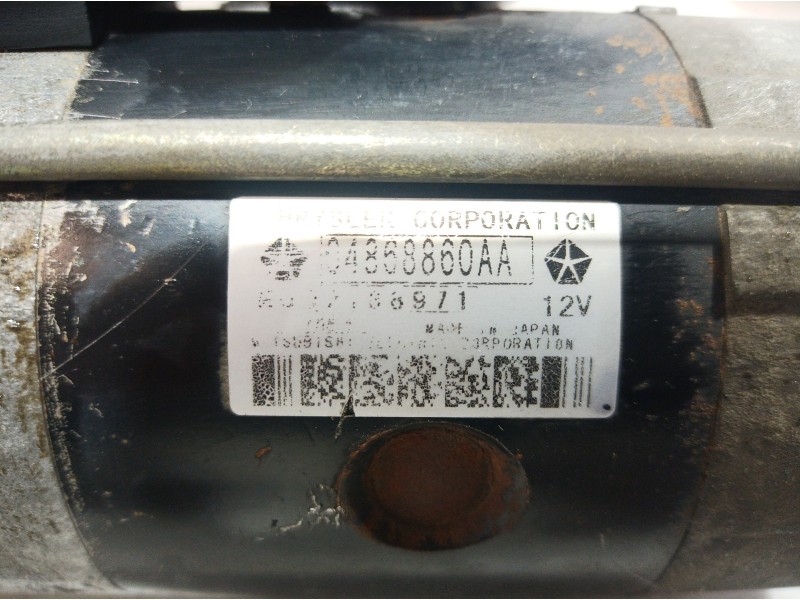 Recambio de motor arranque para chrysler voyager (rg) 2.8 crd executive referencia OEM IAM 04868860AA 04868860AA 04868860