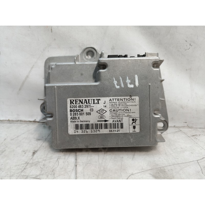 Recambio de centralita airbag para renault modus confort dynamique referencia OEM IAM 8200463297 0285001509 8200463297