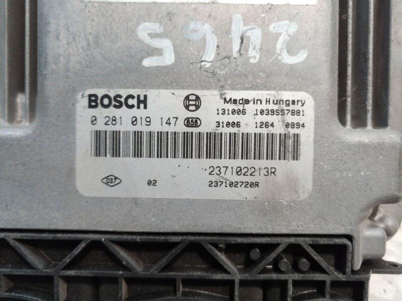 Recambio de centralita motor uce para dacia dokker ambiance referencia OEM IAM 0281019147 0281019147 237102213R