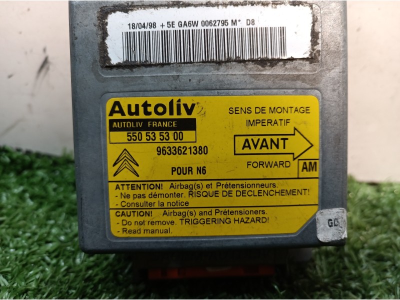 Recambio de centralita airbag para citroën xsara berlina 1.9 diesel referencia OEM IAM 9633621380 9633621380 550535300