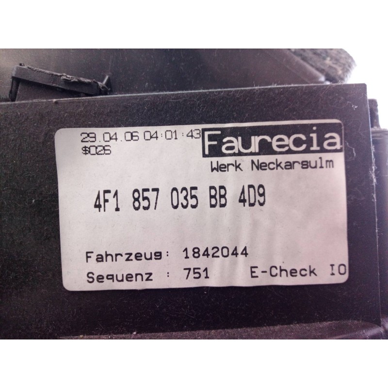 Recambio de guantera para audi a6 berlina (4f2) 3.0 tdi quattro (165kw) referencia OEM IAM 4F1857035BB 4F1857035 4F1857035