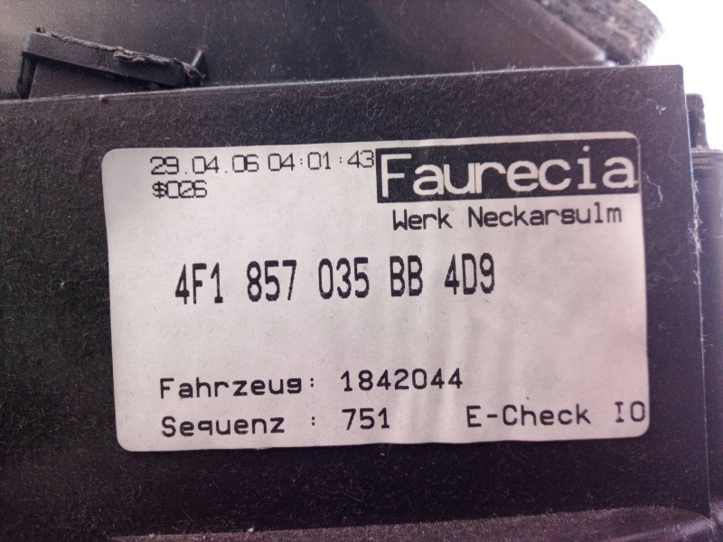Recambio de guantera para audi a6 berlina (4f2) 3.0 tdi quattro (165kw) referencia OEM IAM 4F1857035BB 4F1857035 4F1857035