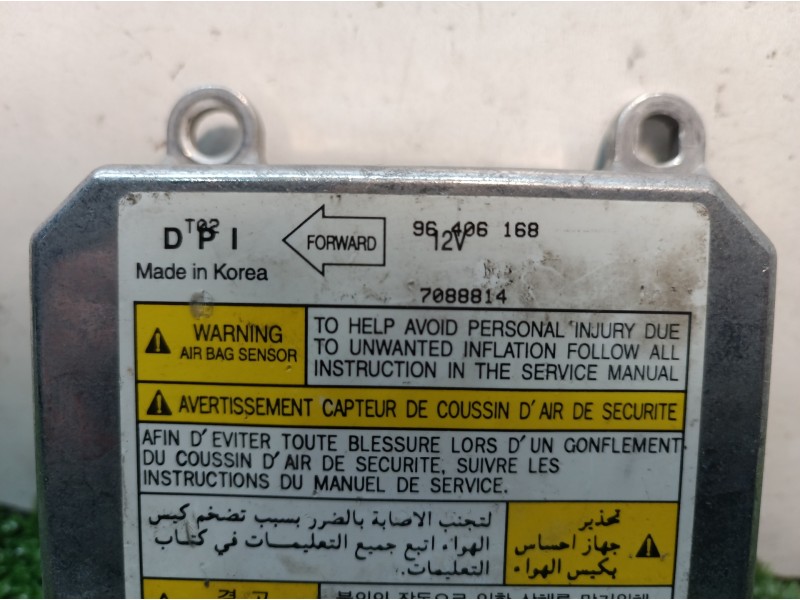 Recambio de centralita airbag para chevrolet kalos 1.4 cat referencia OEM IAM 96406168 96406168 HS3GBA50H