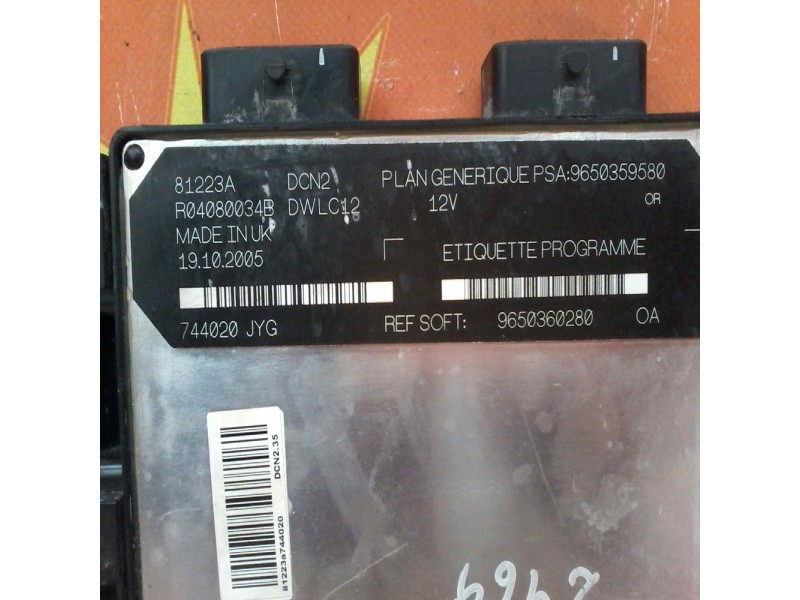 Recambio de centralita motor uce para peugeot partner (s2) combi pro referencia OEM IAM 9650359580 R04080034B 