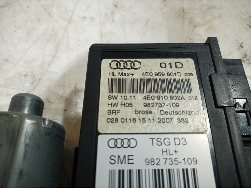 Recambio de motor elevalunas trasero izquierdo para audi a8 (4e2) referencia OEM IAM 4E0910802 4E0910802 4E0910802