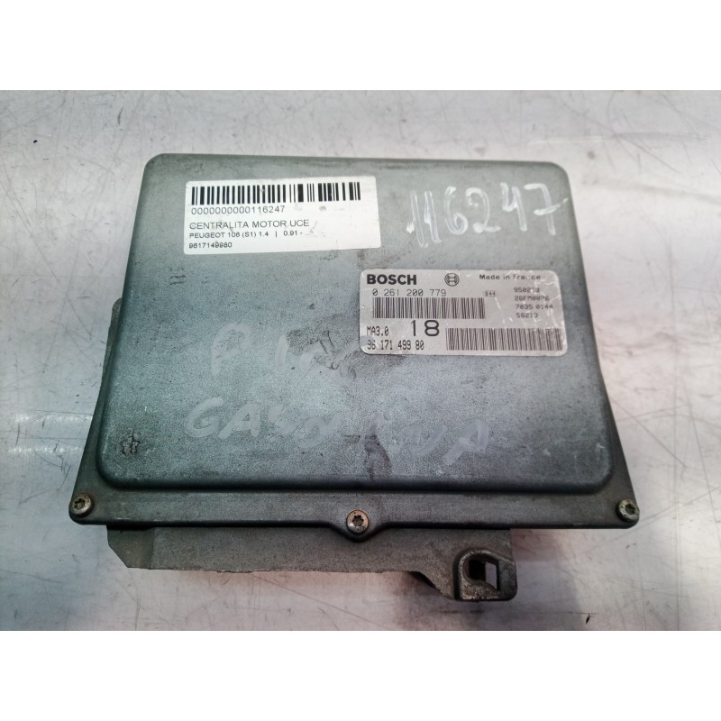 Recambio de centralita motor uce para peugeot 106 (s1) 1.4 referencia OEM IAM 9617149980 9617149980 0261200779