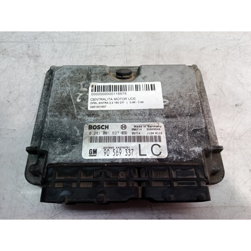 Recambio de centralita motor uce para opel sintra 2.2 16v dti referencia OEM IAM 0281001637 0281001637 0281001637