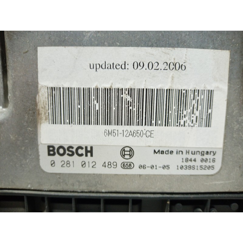 Recambio de centralita motor uce para ford focus berlina (cap) titanium referencia OEM IAM 6M5112A650CE 6M5112A650CE 0281012489