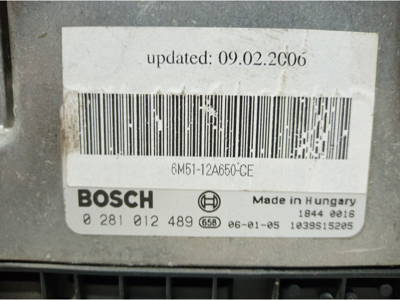 Recambio de centralita motor uce para ford focus berlina (cap) titanium referencia OEM IAM 6M5112A650CE 6M5112A650CE 0281012489