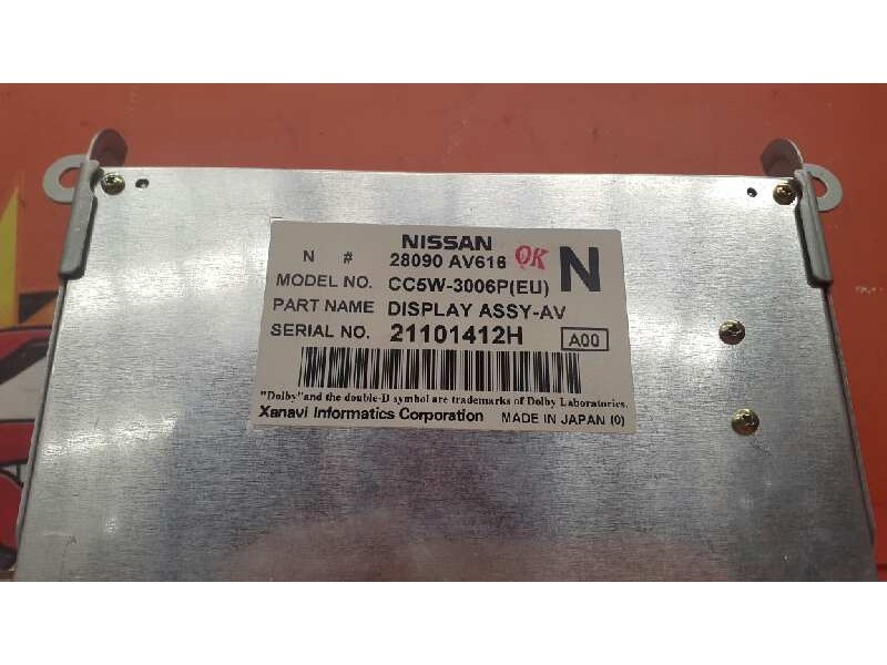 Recambio de pantalla multifuncion para nissan primera berlina (p12) acenta referencia OEM IAM CC5W3006P 28090AV616 