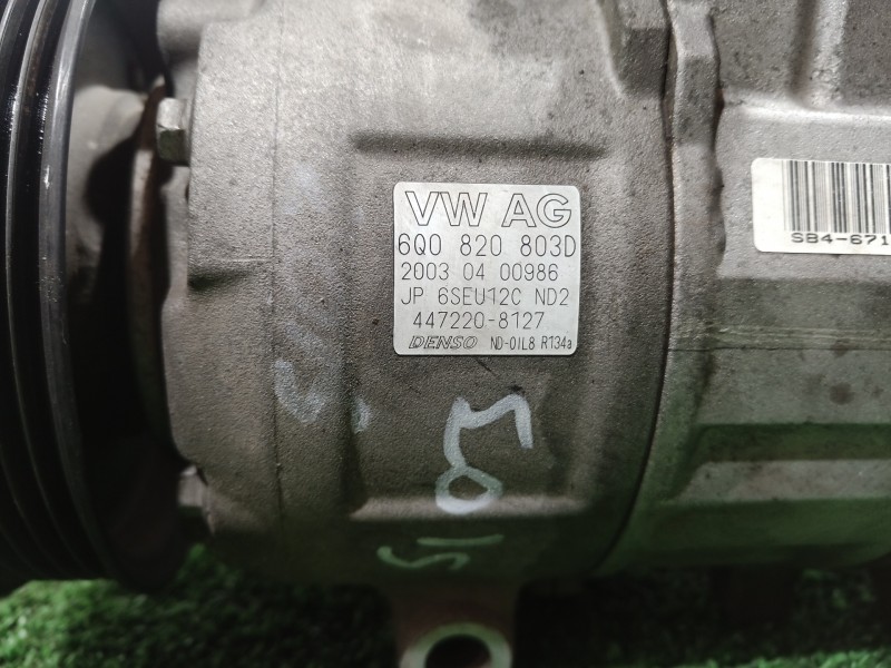 Recambio de compresor aire acondicionado para seat ibiza (6l1) 1.4 16v referencia OEM IAM 6Q0820803D 6Q0820803D 6Q0820803D