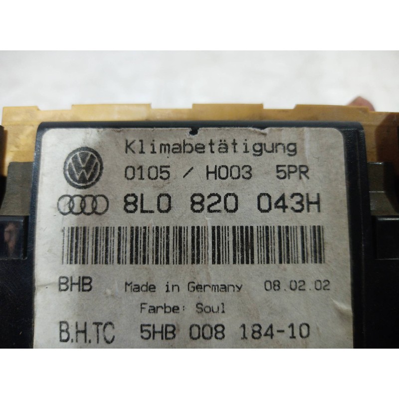 Recambio de mando climatizador para audi a3 (8l) 1.9 tdi ambiente referencia OEM IAM 8L0820043H 8L0820043H 8L0820043