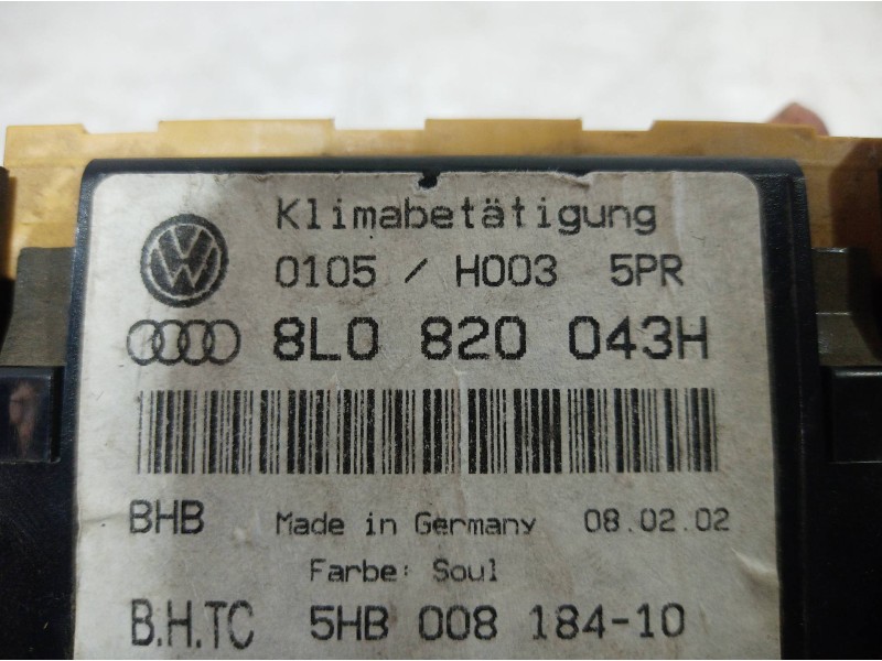 Recambio de mando climatizador para audi a3 (8l) 1.9 tdi ambiente referencia OEM IAM 8L0820043H 8L0820043H 8L0820043