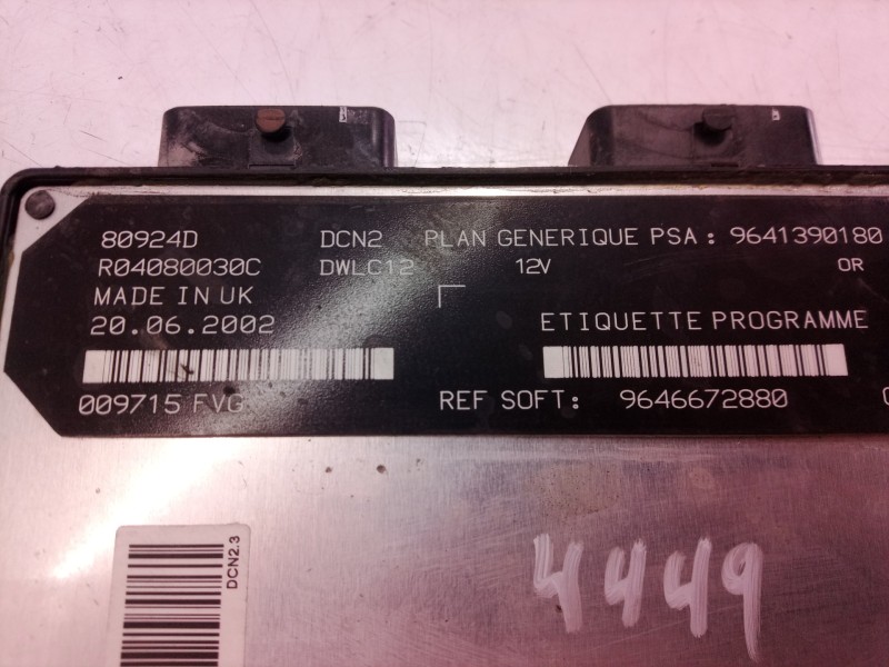 Recambio de centralita motor uce para peugeot 206 berlina xr referencia OEM IAM R04080030C R04080030 80924